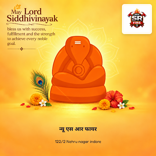 न्यू एस आर फायर, गणपती बाप्पा के आर्शीवाद से, सुरक्षा का भरोसा प्रदान करता है। fire extinguishers… post image