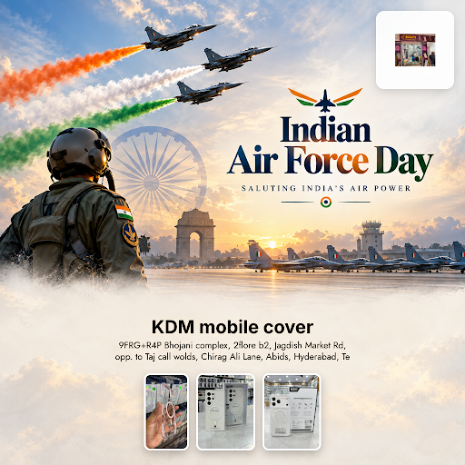 Celebrate Indian Air Force Day 2026 with stylish Hyderabad mobile phone covers from KDM Mobile Co… post image