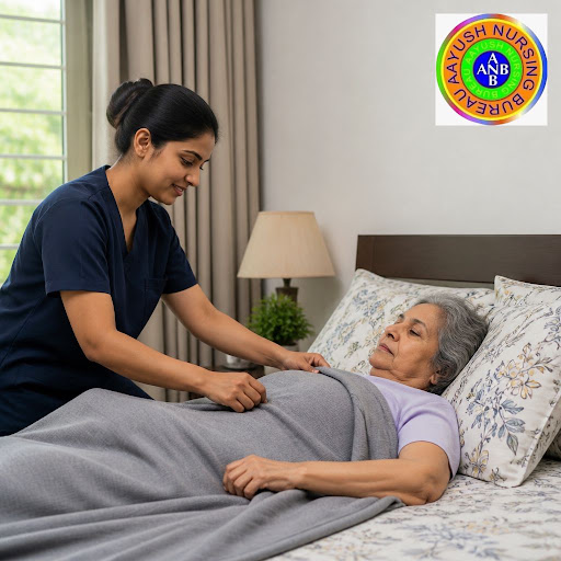 Caring for a bedridden loved one is emotionally and physically demanding. Aayush Nursing Bureau i… post image