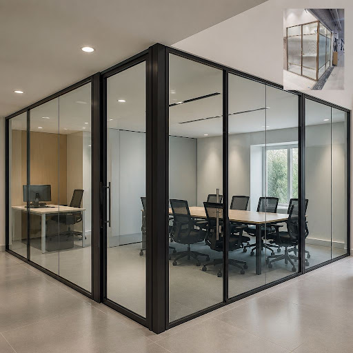 Upgrade your office with sleek aluminium profile glass partitions that create modern, bright, and… post image