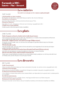 Menu Au Bon Coin du Lac Page 1
