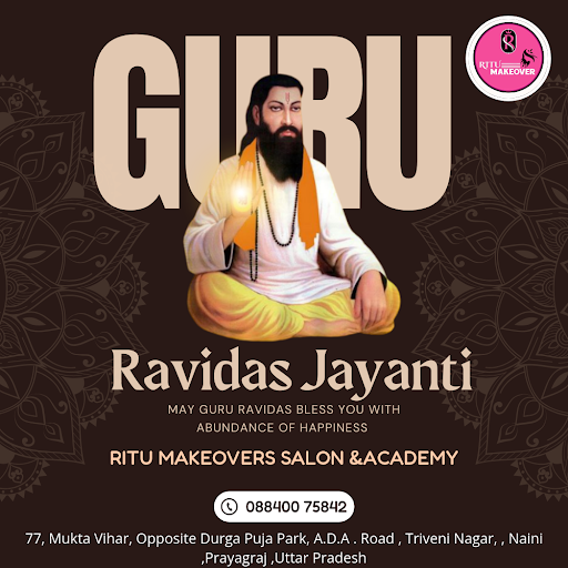 "Get ready to shine on Guru Ravidas Jayanti with Ritu Makeovers salon & Academy, the best makeup… post image