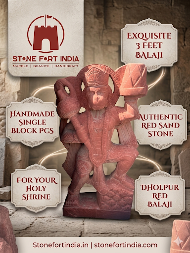 🙏 Exquisite 3 Feet Balaji Murti – Handmade Perfection in Red Sandstone 🙏 post image