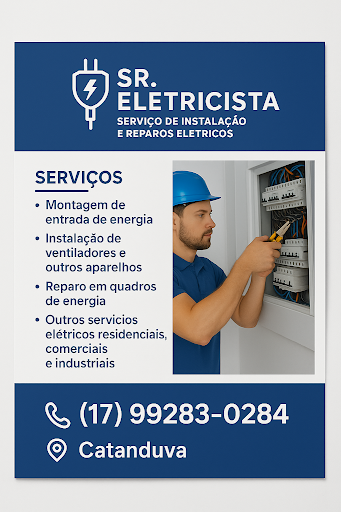 Serviço de Eletricista Profissional – Instalação, Reparos e Manutenção Elétrica em Obras e Residências