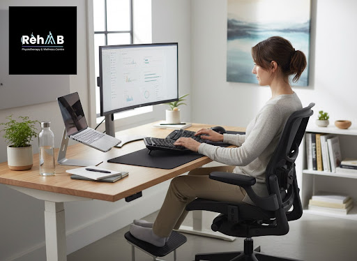 Spending long hours at your desk and feeling neck, back or shoulder pain? A few ergonomic changes… post image