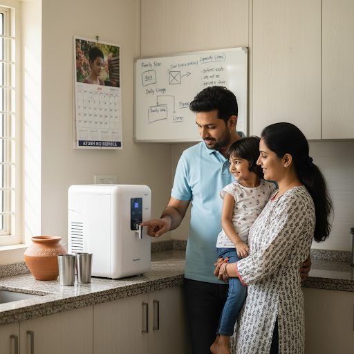 Confused about what capacity water purifier your family really needs? At Ayush Ro Service in Gore…