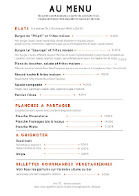 Menu La Cale Sauvage - Guinguette ( Bar / Restaurant / Concerts - ouvert à tous) Page 1