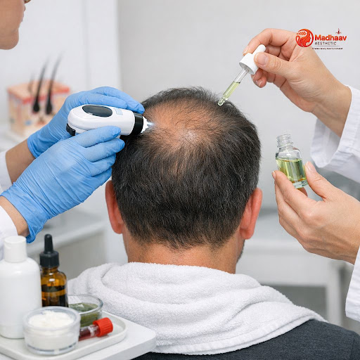 A healthy scalp is the foundation for a successful hair transplant. At Madhaav Aaesthetic and Cur… post image