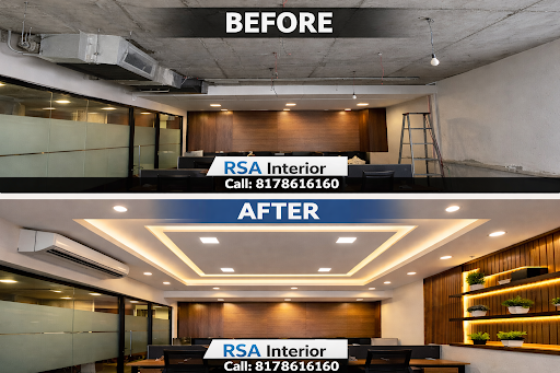 🔹 Best Office False Ceiling & Interior Design