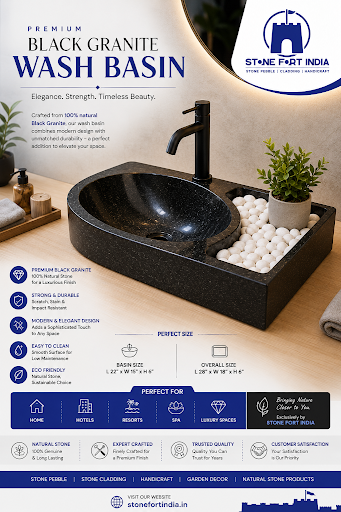 ✨ Premium Black Granite Wash Basin – Luxury Meets Natural Stone post image