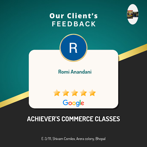 Romi Anandani, a satisfied student from Bhopal, loved the exceptional service at Achiever's Comme…