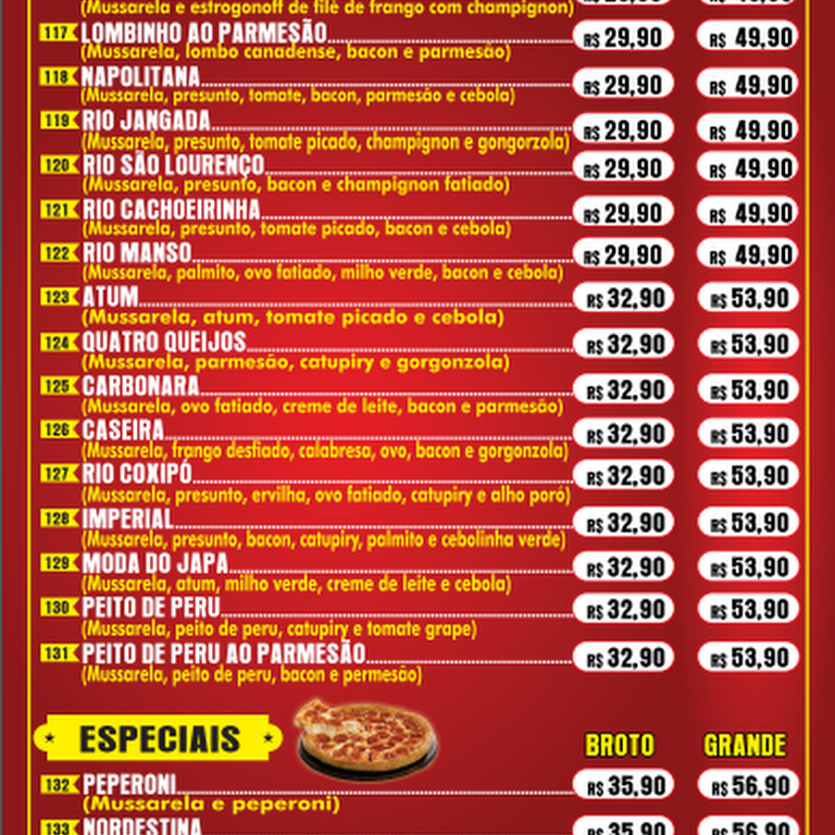 Super Pizza pizzaria, Cuiabá, Av. Brasil - R. Itiquira - Menu do  restaurante e avaliações