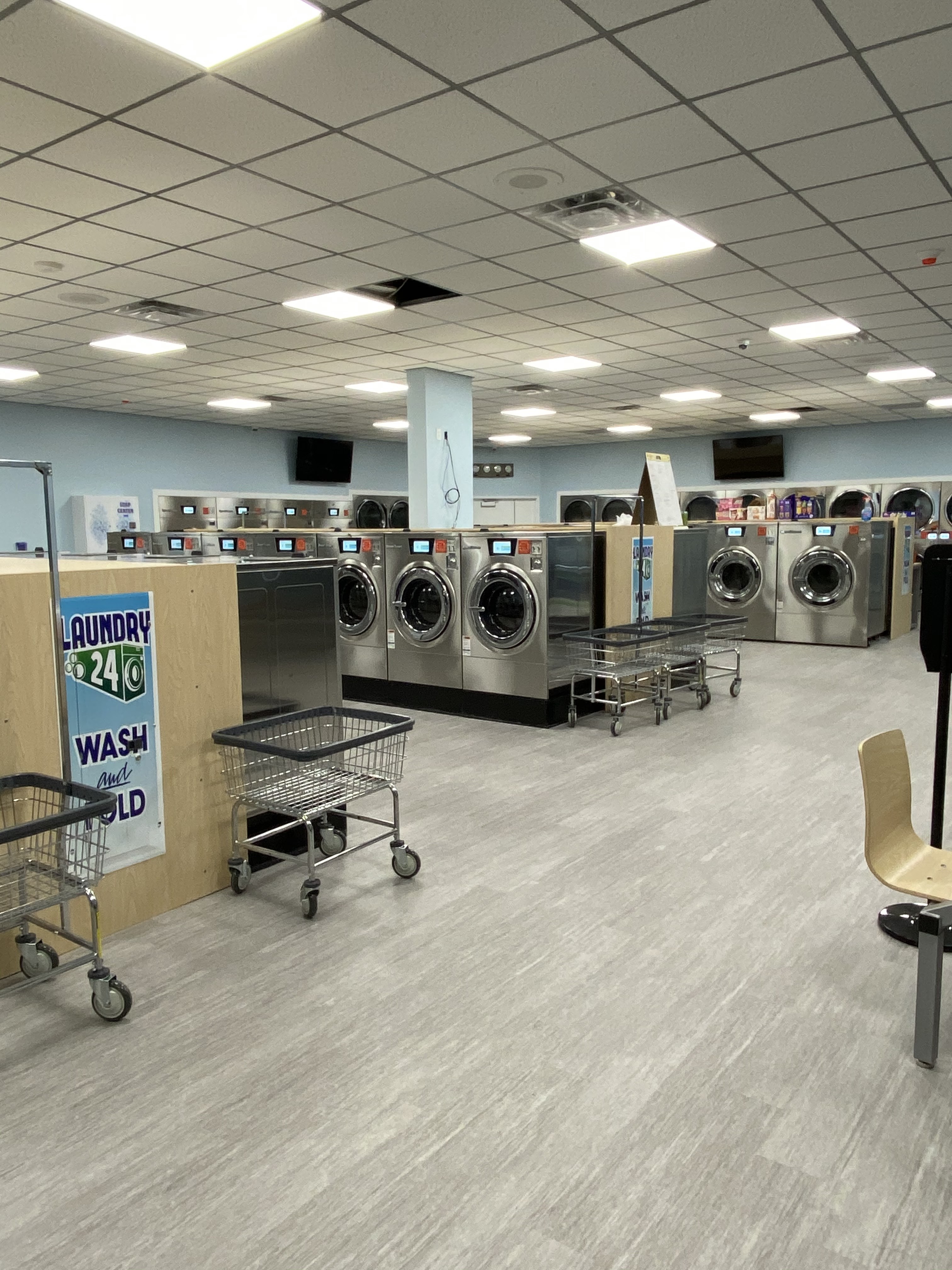 Self-service laundry at Laundry 24, Evans Mills, NY