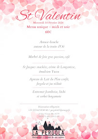 Menu La Pergola Page 1