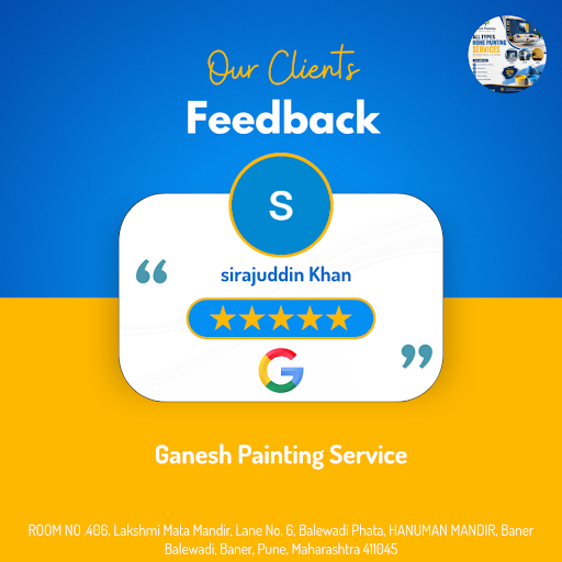 Sirajuddin Khan raves about his exceptional experience with Ganesh Painting Service in Pune. He l…