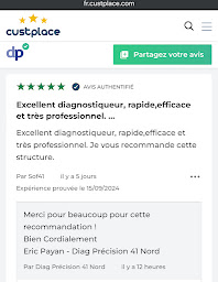 Photo n°11 de DIAG PRECISION 41 NORD à Beauce la Romaine (Centre de diagnostic)