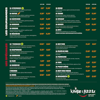 Menu Kiosque à Pizzas Ingwiller Page 1