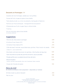 Menu Le Pavillon Bleu Page 2