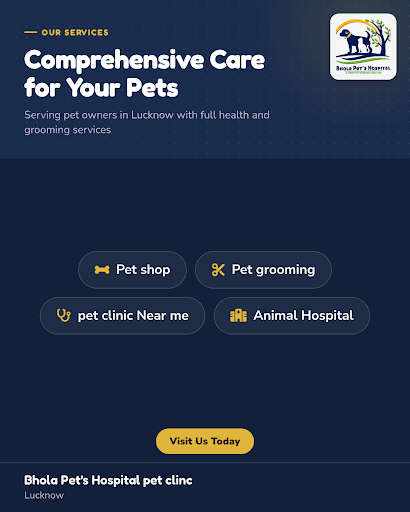 Bhola Pet's Hospital Pet Clinic in Lucknow offers expert veterinary care, pet grooming, and a wel… post image