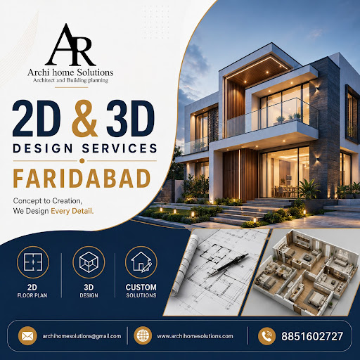 Archi Home Solutions offers professional 2D & 3D design services in Faridabad to help you visuali… post image