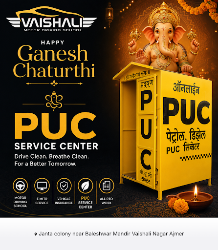 Vaishali Motor Driving School's PUC Service Center provides reliable vehicle inspection and car i… post image
