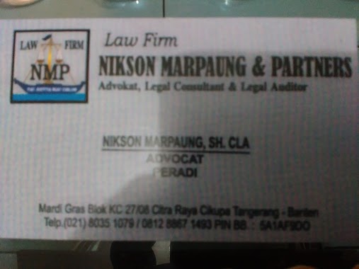 Law Firm Nikson Marpaung & Partners, Author: Nikson Kennedy