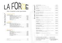Menu La Forme Page 1