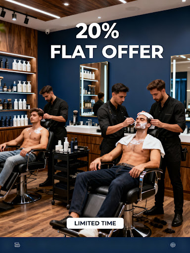 The 20% FLAT OFFER and LIMITED TIME banners emphasize the exclusive opportunity to drive male cus… post image