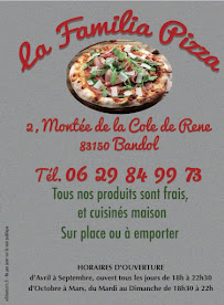 Menu La Familia Pizza Bandol Page 5