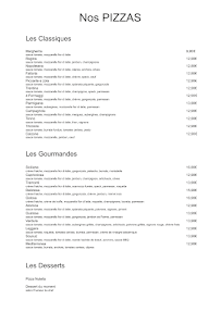 Menu Soyouz - Bar & Pizza Page 1