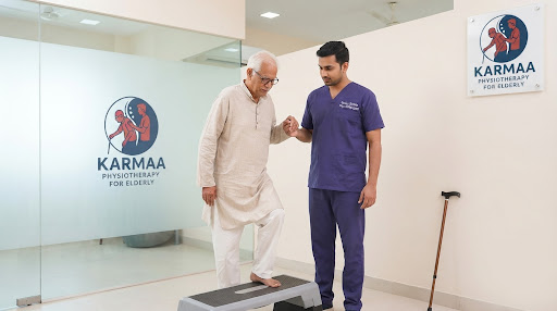 At KARAMAA- Physiotherapy for Elderly in Ahmedabad, Senior Citizen Fitness Sessions is handled wi… post image
