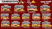 Menu MIMI FOOD kebab tacos burgers sandwich Page 1