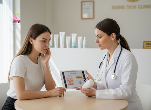 Struggling with recurring pimples, marks and oily skin? At Shine Skin Clinic in Basantpur, Rajnan… post image