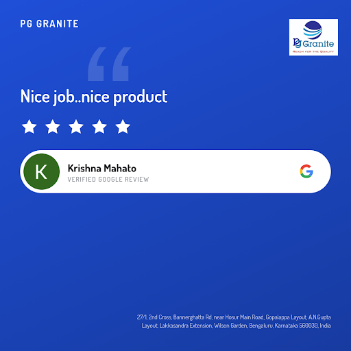 Krishna Mahato's stunning experience at Pg Granite, Bangalore! He loved our seamless service and… post image