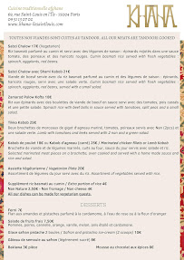 Menu KHANA Restaurant Afghanistan Page 7