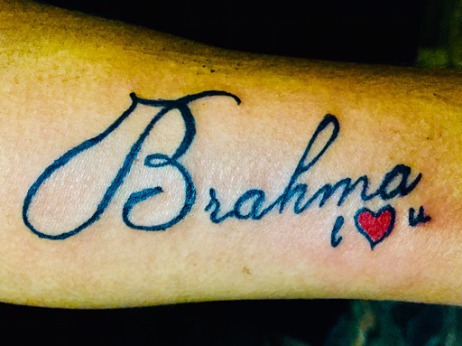 Brahma name tattoo  I love u  wedding anniversary surprise  karthik Tattoo studio kadapa  karthik…