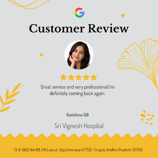 Karishma Gill, a satisfied patient from Tirupati, raves about her exceptional experience at Sri V… post image