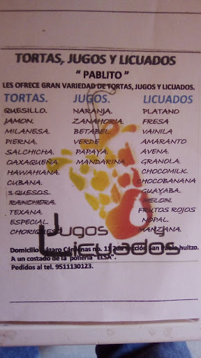 Tortas Jugos Y Licuados "Pablito " - Thumbnail