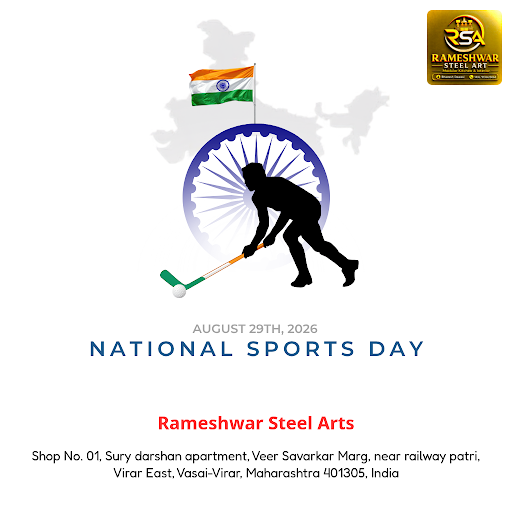 Celebrate National Sports Day with strong and stylish steel railings from Rameshwar Steel Arts. Y… post image