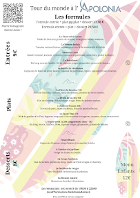 Menu Restaurant APOLONIA BIARRITZ Page 1