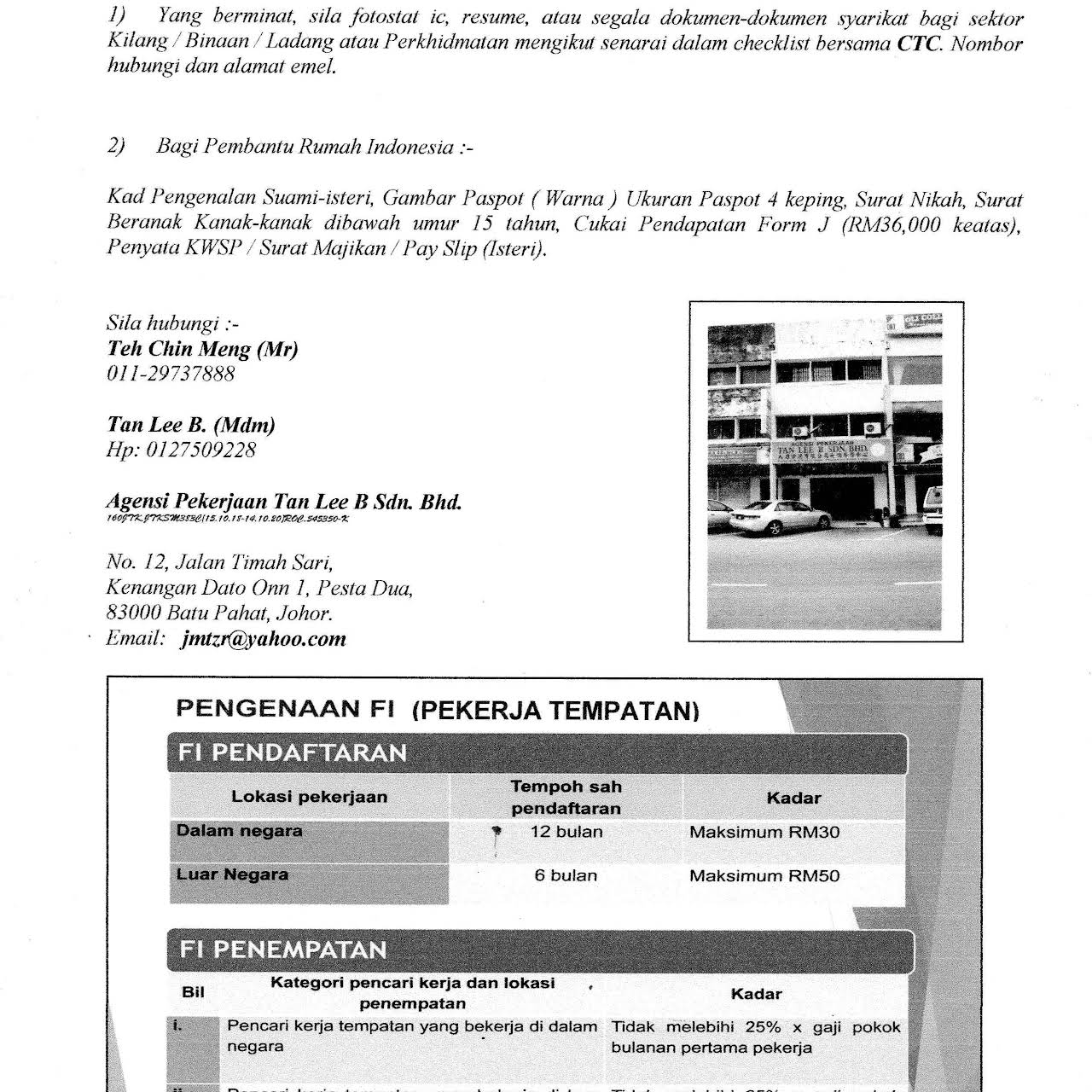 Agensi Pekerjaan Tan Lee B Sdn. Bhd. - Employment Agency in Batu 