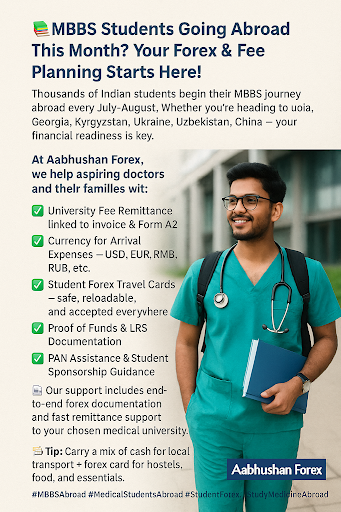 📚✈️ MBBS Students Going Abroad This Month? Your Forex & Fee Planning Starts Here! post image