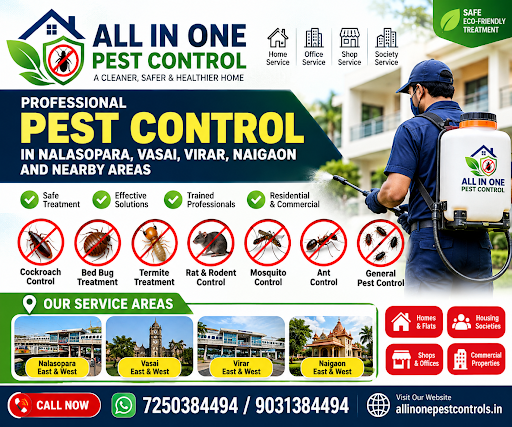 All in One Pest Control provides professional pest control services in Nalasopara, Vasai, Virar,… post image