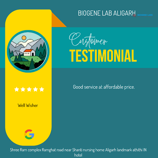 Well Wisher's exceptional experience at BIOGENE LAB ALIGARH in Aligarh! They appreciated the accu… post image