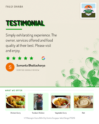 Sumanta Bhattacharya loved the authentic taste at Fauji Dhaba in Durgapur. If you're searching fo… post image