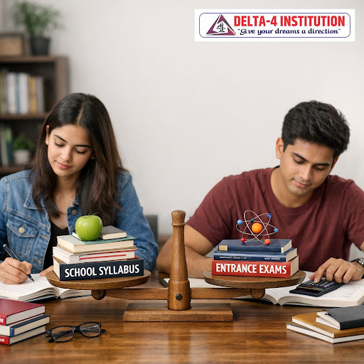 Struggling to manage school studies along with JEE, NEET or CUET preparation? At DELTA-4 INSTITUT… post image