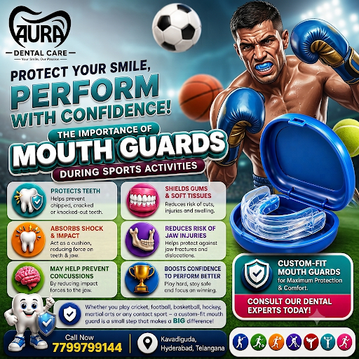 Active in sports and worried about dental injuries? At Aura Dental Care in Kavadiguda, Hyderabad,… post image