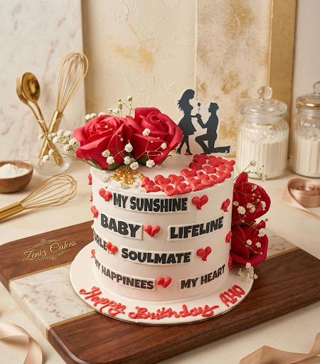 🎂 Make Their Heart Melt with a Custom Romantic Birthday Cake! ❤️ post image