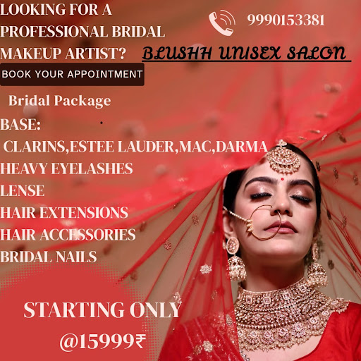 Blushh Unisex Salon brings you an exclusive bridal and groom wedding package in Rohini Sector-16,… post image