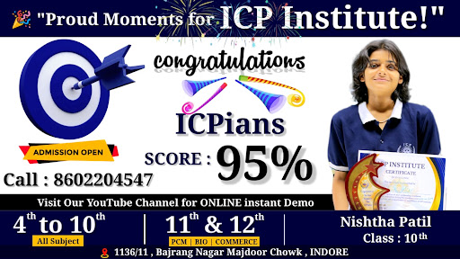 🏆 ICP Institute Sparks Brilliance Again! 95% in Class 10th! 🏆 post image